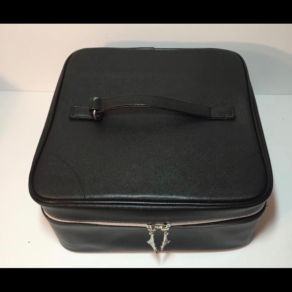 Lancôme Cosmetics Case 10.5”x5”x10.5” red satin!